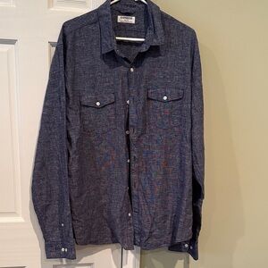 Express Navy Long Sleeve Shirt